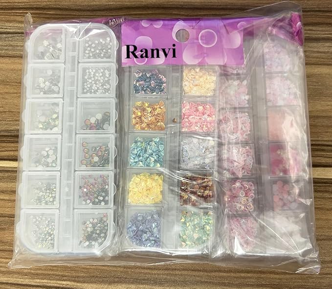3000 Pieces Nail Rhinestone Horse Eye Diamond Drop Shaped Diamond Multicolor Suitable for Nail Art DIY Crafts Phone Clothes Shoes(5 Boxes)