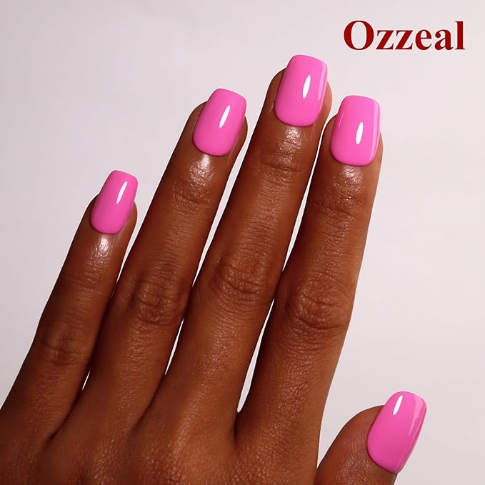 Gel Polish, 0.5 Fl Oz Bright Pink Gel Nail Polish Spring Summer Soak off LED UV Gel Nail Polish Starter Manicure Salon DIY Nail Gel Polish