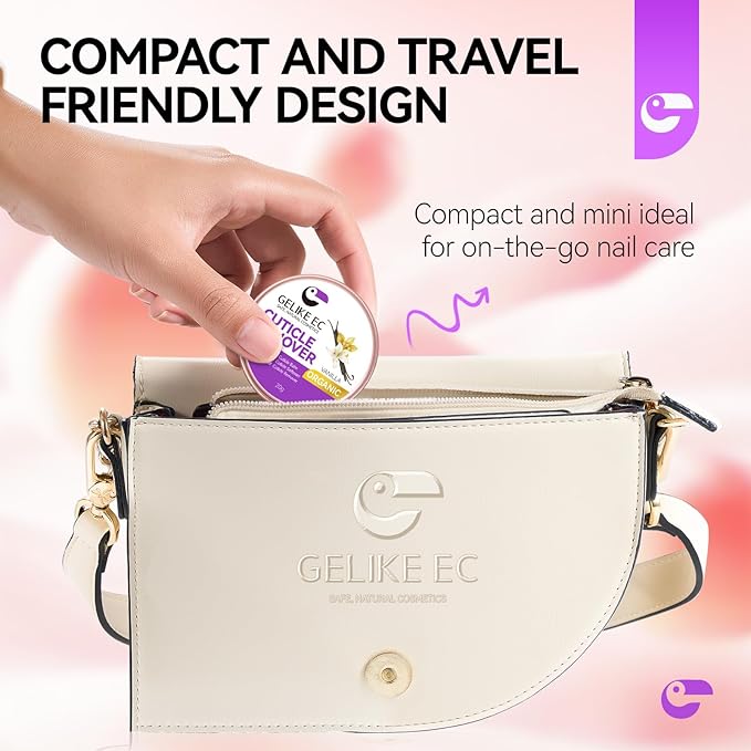 Gelike EC Cuticle Remover Cream Softener - Vanilla Scented Nail Care for Beginners - Easy-to-Use Cuticle Eraser - Gently Softens Rough Skin Around Nails