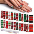 DANNEASY 336 Pieces 24 Sheets Christmas Nail Wraps Self Adhesive Nail Art Stickers Nail Polish Strips Gel Nail Sticker for Women with File, Cuticle Stick (Classic Series)