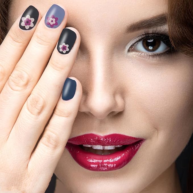 560 Pieces 40 Sheets Vibrant Color Nail Polish Strips Self-Adhesive Nail Stickers Full Wraps Gel Nail Strips Real Nail Polish Stickers for Women