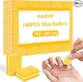 100 Mini Nail Buffers Block - 180/240 Grit Mini Buffing Block Fingernail Files Bulk Dual Grit Nail Files for Acrylic Gel Natural Nails Shaping Smoothing Manicure Pedicure Portable Nail Care Kit