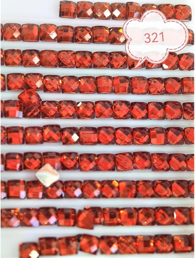 130000PCS Crystal Beads for Diamond Painting, Diamond Painting Accessories, 65 Colors Square Drills Rhinestones for Crafts, Bead Art or Nails Art, 2.5MM