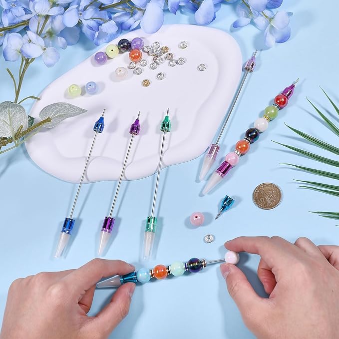 6Pcs Rhinestone Picker Wax Pen, DIY Double Ended Rhinestones Applicator Rhinestone Picker Dotting Pen Rhinestones Applicator Nail Art Tools for Pick Up and Place Gems Crystals