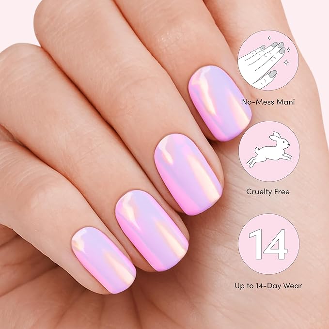 Dashing Diva Glaze Nail Strip Set - Juice Bar Barista - Long Lasting, Chip Resistant, Semi-Cured Gel Nails - 4-Piece Manicure Kit with 32 Strips