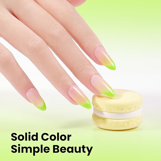 Beetles Neon Green Gel Nail Polish - NeonTide 15ML/0.51Fl Oz, Hema Free Neon Gel Nail Polish, Same Color Same Bottle, Soak Off UV LED Lamp Spring Summer Nails Art, Manicure Salon DIY Neon Nails