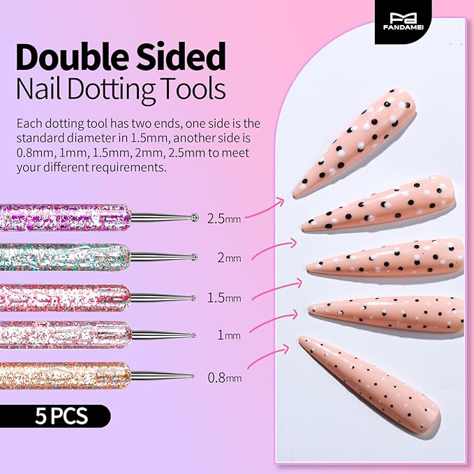FANDAMEI 33pcs Nail Art Tools, Nail Art Brushes, 31pcs Nail Brushes For Nail Art, Nail Brushes, Nail Dotting Tool, Nail Art Brush For Nail Design, Nail Brush Set, Nail Art Palette, Nail Design Tools