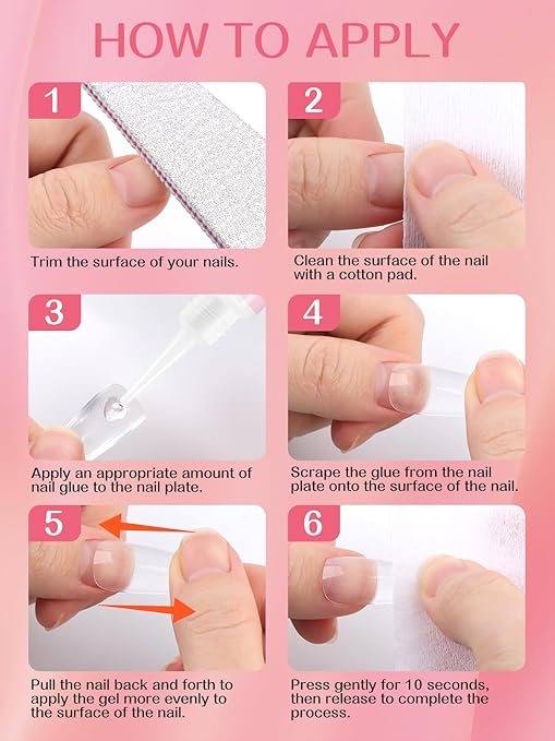 EBANKU Nail Glue Bulk for Press On Nails, 10PCS Super Strong Glue for Fake Nails Professional Adhesive Super Bond Fast Drying Glues Long Lasting No Need for UV Lamp (10 x 15ML)