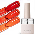 MEGIOR Capsicum Red Gel Nail Polish 0.5 Fl Oz Amber Red Neutral Transparent Colors Soak Off UV LED Lamp Light Cure Gel Polish Kit for Salon and Nail Art Starter Manicure DIY at Home
