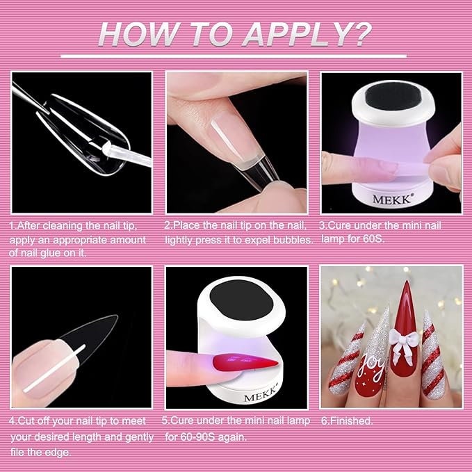 MEKK Mini UV Light for Gel Nails,16W Single Finger UV LED Nail Lamp,Portable Small Professional Flash Cure Lamp,Compact Design for Home and Salon-Black