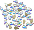 AD Beads Top Czech AB Crystal Flatback Rhinestone Nail Art Decoration Multi Shape (S04 Raindrop 5x8mm, 100 Pcs)