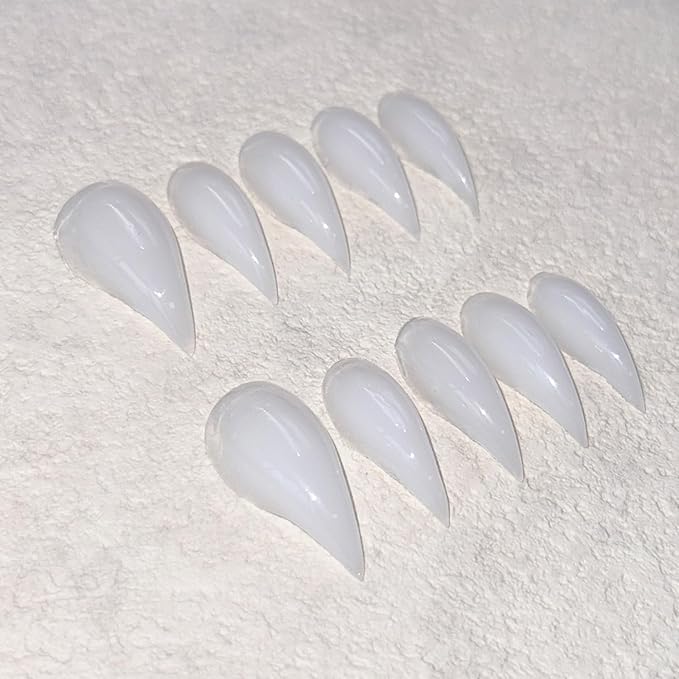 10 Pcs Handmade Press on Nails Short Curved Unique Stiletto Eagle Claw Acrylic Fake Nail with Dragon Claw Design Thickened Goth Nails Press Ons Full Cover Reusable Glue on Nail for Women（M）