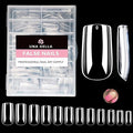 UNA GELLA Medium Square Nail Tips, 504pcs Square Gel Nail Tips 12 Sizes Full Cover Acrylic Clear Fake Nails for Nails Extension Salon Home DIY Art
