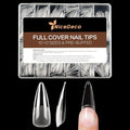 Nicedeco Gel Nail Tips Long Stiletto Shape Nails, 504Pcs Pre Shaped Half Matte Soft Tips Full Cover False Nails for Gel Nail Extensions Press on Nails - 016