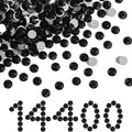Beadsland Flatback Rhinestones Bulk,14400pcs Black Rhinestones for Nails Crafts Clothes DIY Decoration, Jet Black, SS20, 4.6-4.8mm