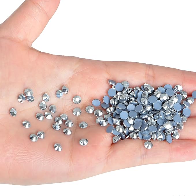NCB 2880pcs Hotfix Rhinestones Flatback Glass Crystal Mixed Color Rhinestone with Tweezers and Picking Pen for Crafts Clothes Nail Art (Labrador, SS8 2.4mm)