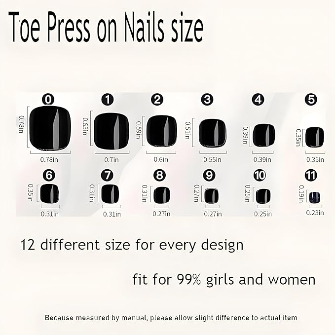 Press on Toenails for Women,Toe Nail Press ons Kit Includes 168pcs Press on Toenails, 7 Designs , 2 Bottles Nail Glue, Nail Pads,Nail Files& Stick, All in 1 Toe Press on nails (toe nail kit)