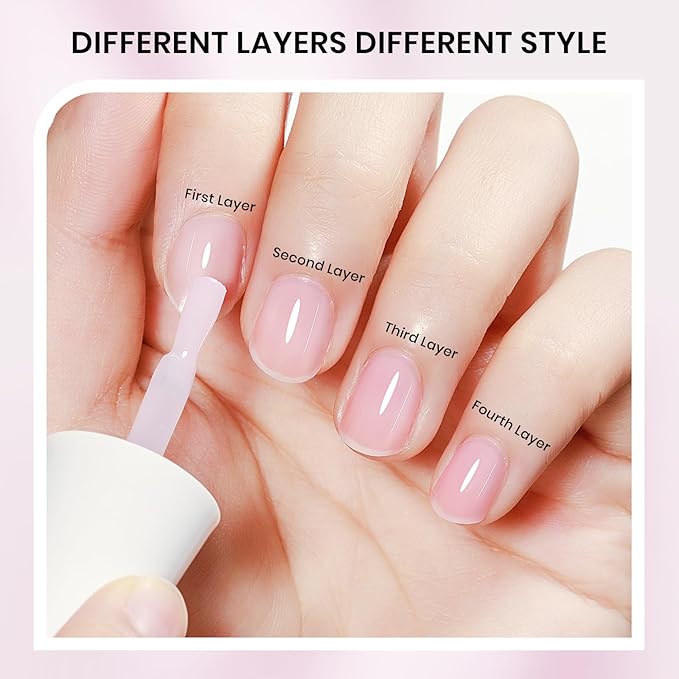 Sheer Nail Polish Quick Dry，Regular Air Dry Fast Fingernail Lacquer Base Coat, Help Nail Strengthener, Hardener, Strong and Growth 0.54 fl.oz