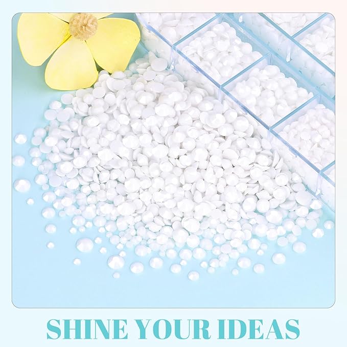 12100Pcs Resin Rhinestones for Crafting with 3Pcs 10ml B7000 Jewelry Glue, 2 Boxes Flatback Crystals Diomand (White) for Bedazzling Crafts DIY Nail Art Makeup，Non Hotfix Gems for Clothing Shoes