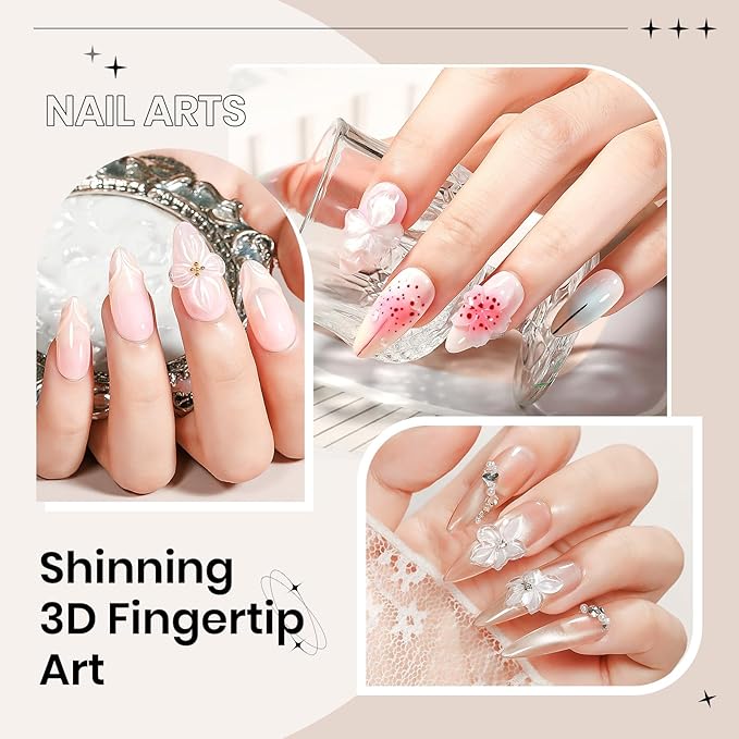 3D Gel for Nail Art, Clear Sculpting Solid Hard Gel for Nails Non-Sticky for Carving Building Extension with Nail Art Pen Home DIY Manicure