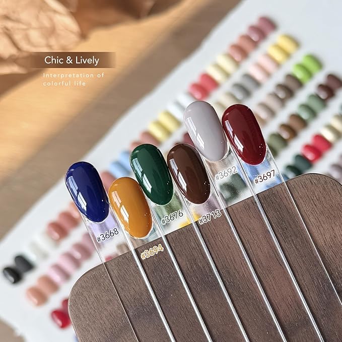 GAOY 108 Pcs Gel Nail Polish Set, 100 Colors All Season Gel Polish Kit Red Nude Black Green Glitter with 8 Pcs Soak off Base Glossy Matte Top Coat & Builder for Nail Art DIY Manicure at Home