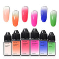 FAVAI 6 Colors Airbrush Gel Nail Polish 6 * 15ml- Sugar Collection for Nail Art Design Stickers French Manicures Nail Stencils Paint, Long Lasting Without Dilution Soak Off Nails Gel Set