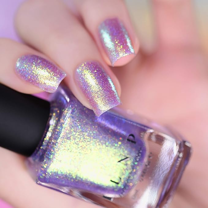 ILNP Downtown - Iridescent Purple Holographic Jelly Nail Polish
