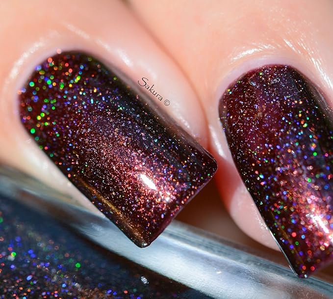ILNP Overnight Bag - Espresso Brown Holographic Nail Polish
