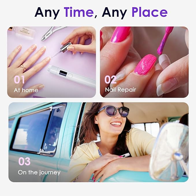 Mini UV Light for Nails,Portable Small Handheld UV Light for Gel Nail,Cordless Rechargeable Flash Cure Lamp,Squish Pen Gel Lamp with Stand for Home/Manicure/Salon,Nail Supplies/Tools/Accessories