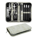 Manicure Pedicure Set, Nail Clipper Set 10-Piece Set Professional Manicure Kit Nail Kit with Portable Travel Case Gift for Men Boyfriend Parent(Light Green)
