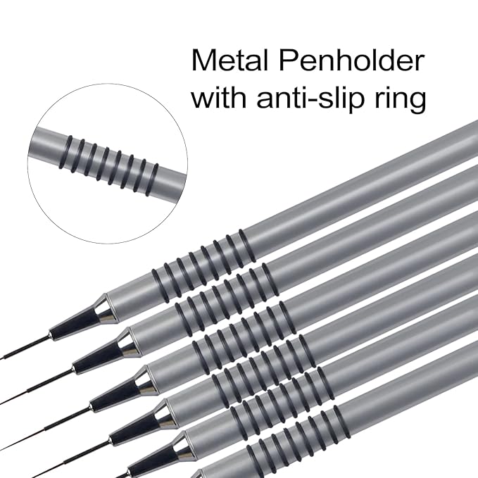 Nail Art Liner Brushes，6Pcs liner brush for nails gel Tiny Details, Fine Drawing, Delicate Coloring nail art liner brushes Sizes 5/7/9/11/20/25mm