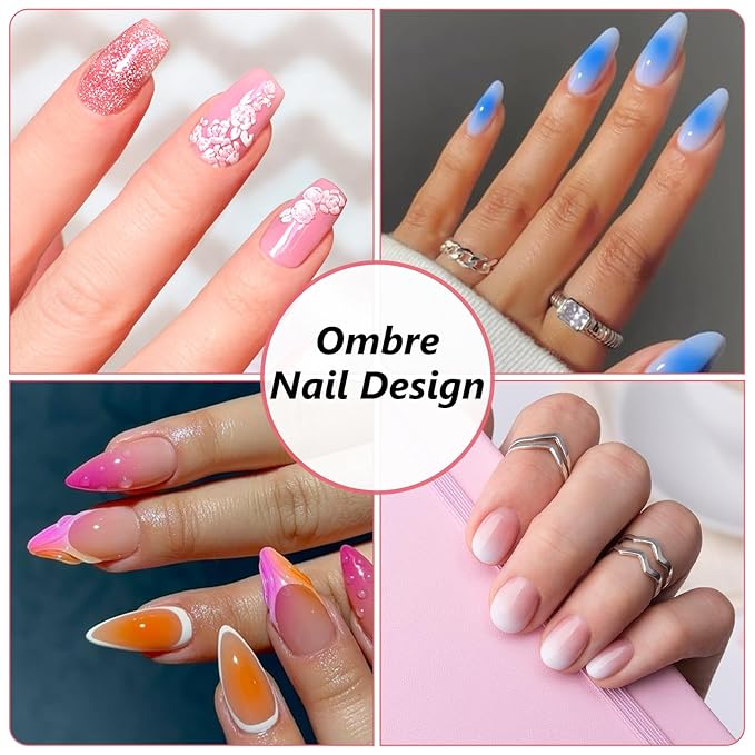 200 Pcs Nail Art Sponge for Ombre Nail Art Supplies Brushes Design Tools Nail Tech Must Haves Accessories With 1 Pcs Grab Pen Painting Halo Dyeing Tool for Salon And Home
