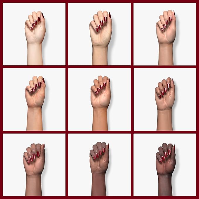 Double Rhythm 15ML Gel Nail Polish Pure Sheer Same Color Same Bottle Soak Off Gel Polish Art Manicure Salon DIY at Home for Women (Dark Red-A1104)