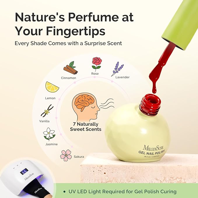 MelodySusie Highly Pigmented Gel Nail Polish, 0.56 Fl Oz Soak Off UV LED White Gel Polish, Plant-Based Formula, 16.5ml Tilt-and-Stand Bottle, TPO & HEMA Free, Gift for Nail Art at Home & Salon