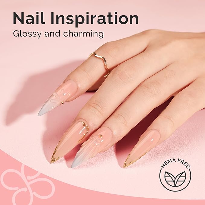 MelodySusie Hema Free Milky Pink Builder Nail Gel for Nails Thickening, 0.5 Fl Oz, Soak Off UV Extension Gel, Nail Art Design Salon DIY Manicure at Home for Women H1402