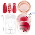 Cushion Gradient Painting Gel, Ombre Nails Aura Nails Full Coverage Precise Control of Each Dip 100pcs Spong & Tweezers Matte Effect Non-Wipe Long Lasting Soak Off UV LED(r)