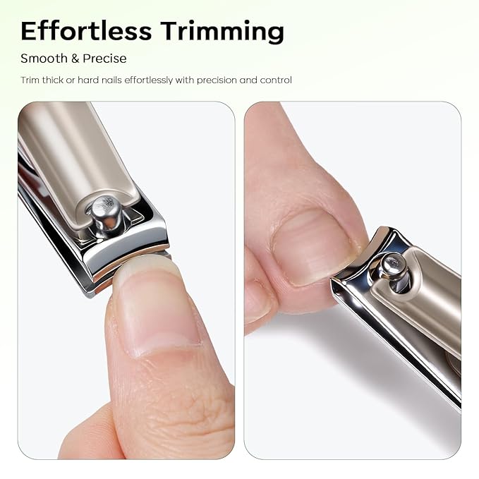 FAMILIFE Manicure Kit for Women, 9 Pcs Compact Carbon Steel Nail Grooming Kit with Case, Portable Green Travel Manicure Set for Home (Green)