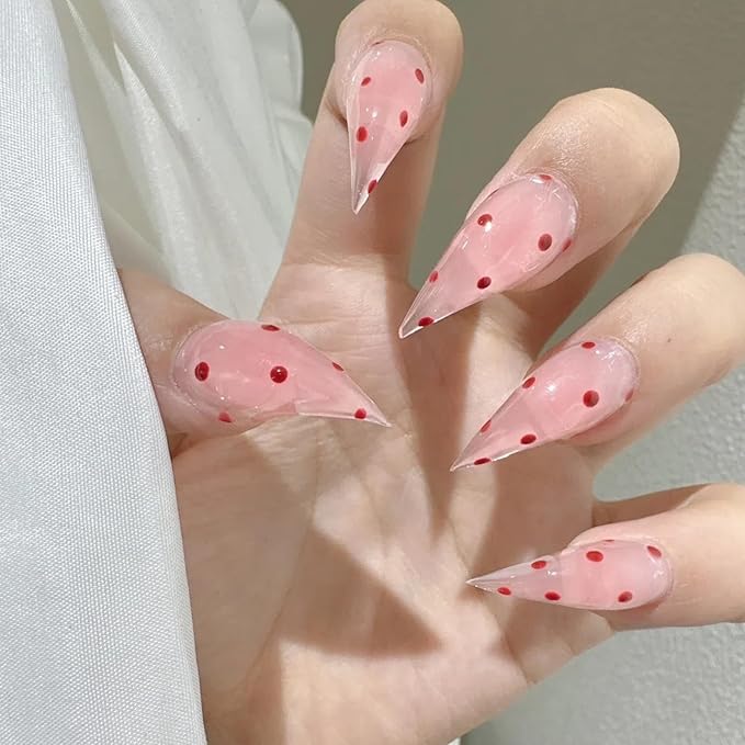 Halloween Press Claw on Nails Long Short Medium Curved Stiletto Handmade Gothic Design Horror Vampire False Nails Dragon Cat Claw Press on Nails Glossy Glue on Nail Thick Acrylic False Nails