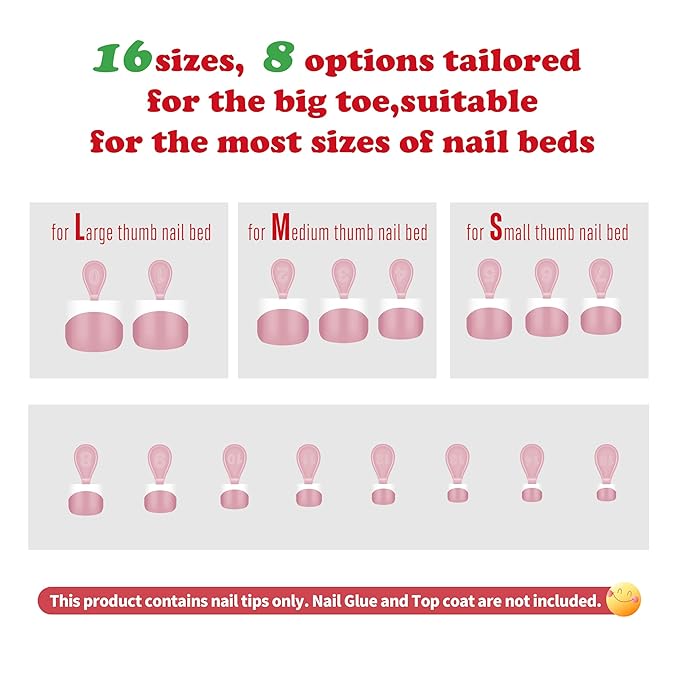 Extra Short Toe Nail White French Tip BERRY PINK,Soft Gel False Toenail Extension Kit,Thick Sharp Square Press On,Need Builder Gel & Apply Top Coat, No Glue included,for DIY x16 Sizes 224 pcs
