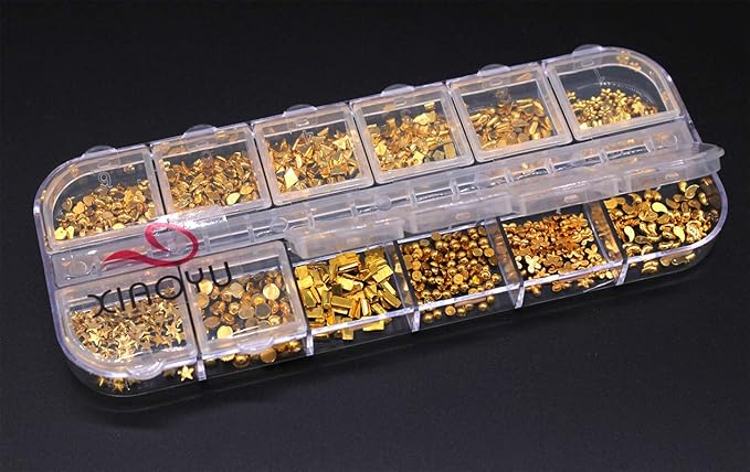 Xiaoyu 5 Boxes Nail Art Rhinestones Kit Nail Rhinestones Multicolor Nail Studs Horse Eye Rhinestones for Nail Art Decorations Supplies with 1PC Tweezers, 2PCS Wax Pencils, D