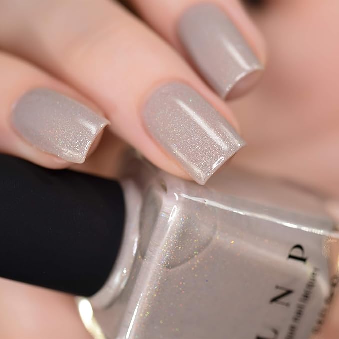 ILNP Set in Stone - Creamy Greige Holographic Nail Polish