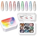 Sponge Pat Paint Nail Gel, 9 Colors Ombre Nails Gradient Gel Nail Blush Blooming Aura Nails Drawing Stripper Floral Painting Nail Art, No Wipe, UV/LED Curing (9 Colors K)