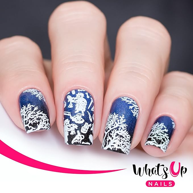 Whats Up Nails - Halloween Stamping Plates 2 Pack (B054, B072) for Nail Art Design