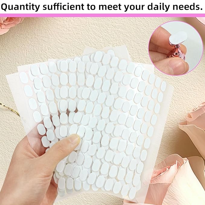 800 Pcs False Tip Double Sided Adhesive Tapes, Pre-cut Strips for Nail Art Holder Clear Nails Stand Sticky Tabs, Nails Adhesive Tapes for Nail Art Stand Practice Holder Color Chart Book