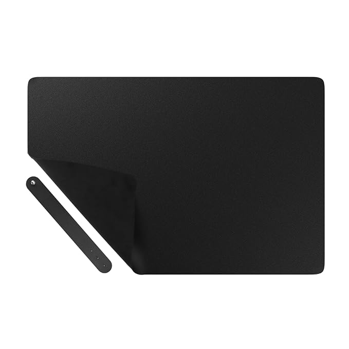 Foldable Nail Mat, Waterproof Manicure Pad 23.62x15.75 Inch | Perfect for Manicure at Home or Salon | Easy to Clean, Portable Design (Black)