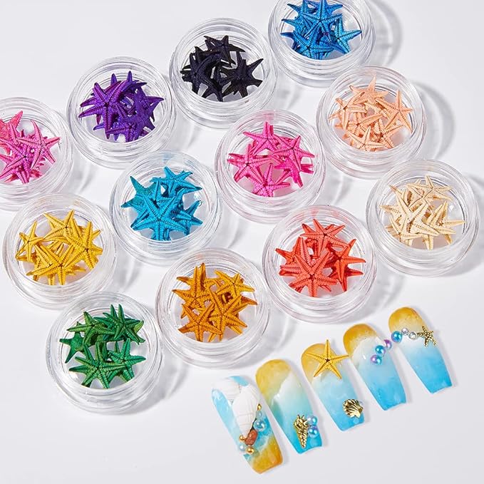 12 Boxes Holographic Nail Sequins, 3D Laser Flakes Ultra-Thin Colorful Glitter Sticker, (Snowflake Butterfly Flower Maple Leaf) Pattern Nail Art DIY Craft for Nail Decoration, Type 2