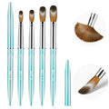 Acrylic Nail Brush Set - 4pc Kolinsky Nail Art Brushes for Acrylic Powder Application, Extension & Carving