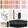 GAOY Poly Gel Nail Extension Kit with UV Light, 14 Colors Nude Pink Clear Jelly Builder Gel, All-in-One Starter Kit for French Manicure, Salon & DIY Home Nail Art, Love Letter
