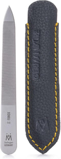 GERMANIKURE Travel Triple Cut Metal Nail File, Ethically Made in Solingen Germany, FINOX Stainless Steel, Double Sided, 9cm