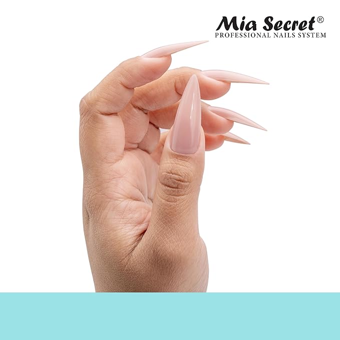 Pink Soft Gel Stiletto Nail Tips by Mia Secret Store